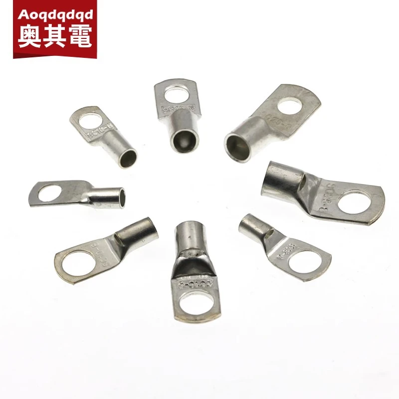 60PCS Silver SC6-25 Series Peephole Copper Terminals Terminals Connector Set