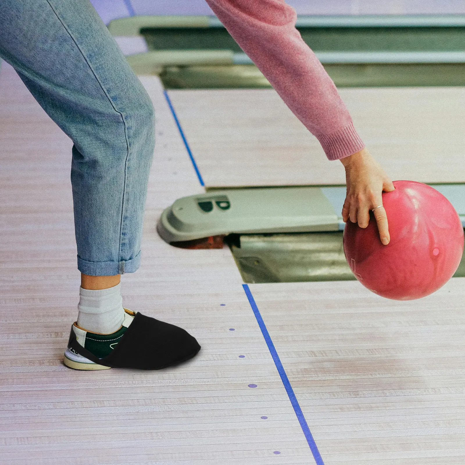 

1 пара сменных нескользящих накладок для обуви для боулинга, универсальные для мужчин и женщин, для правой и левой ноги, противоскользящие чехлы для обуви для боулинга