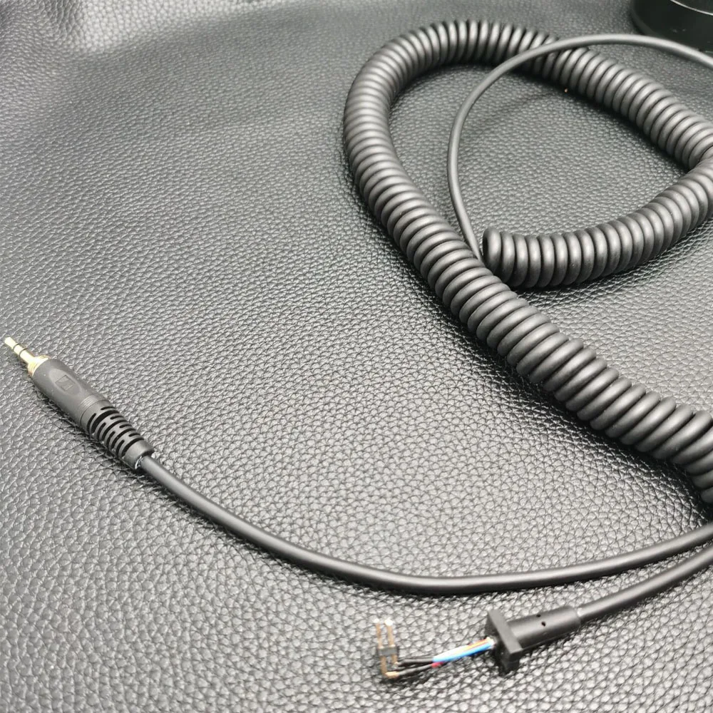 HD 280 Pro Headphone Cable for Sennheiser HD280 Pro Replacement Cords Wire HD280Pro Spring Relief Coiled Cables Repair Part Line