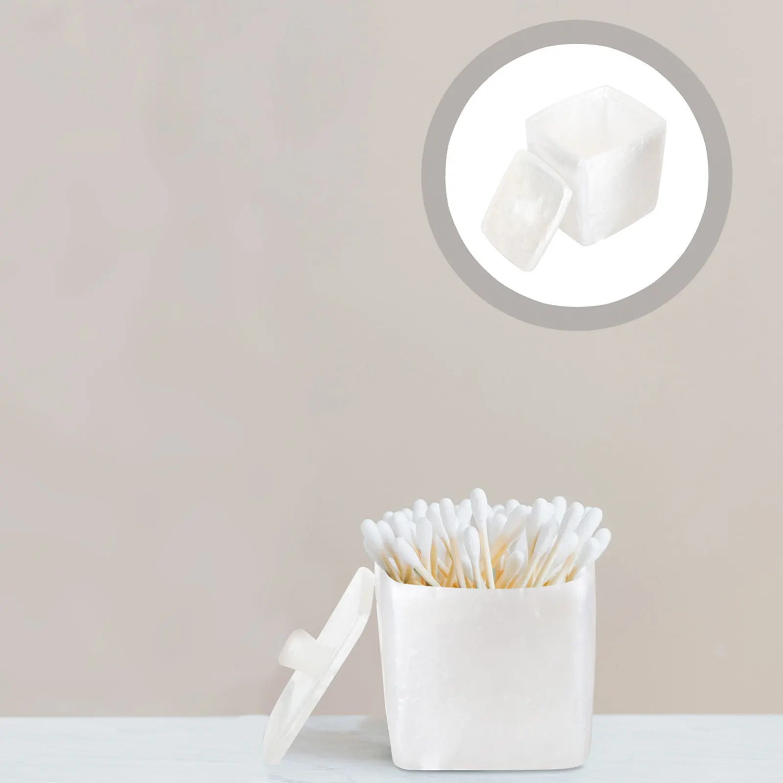 

Cotton Pads Storage Box Premium Material Large Capacity Organizer for Nail Art Cosmetics Jewelry Tools Salon Workbench Counter