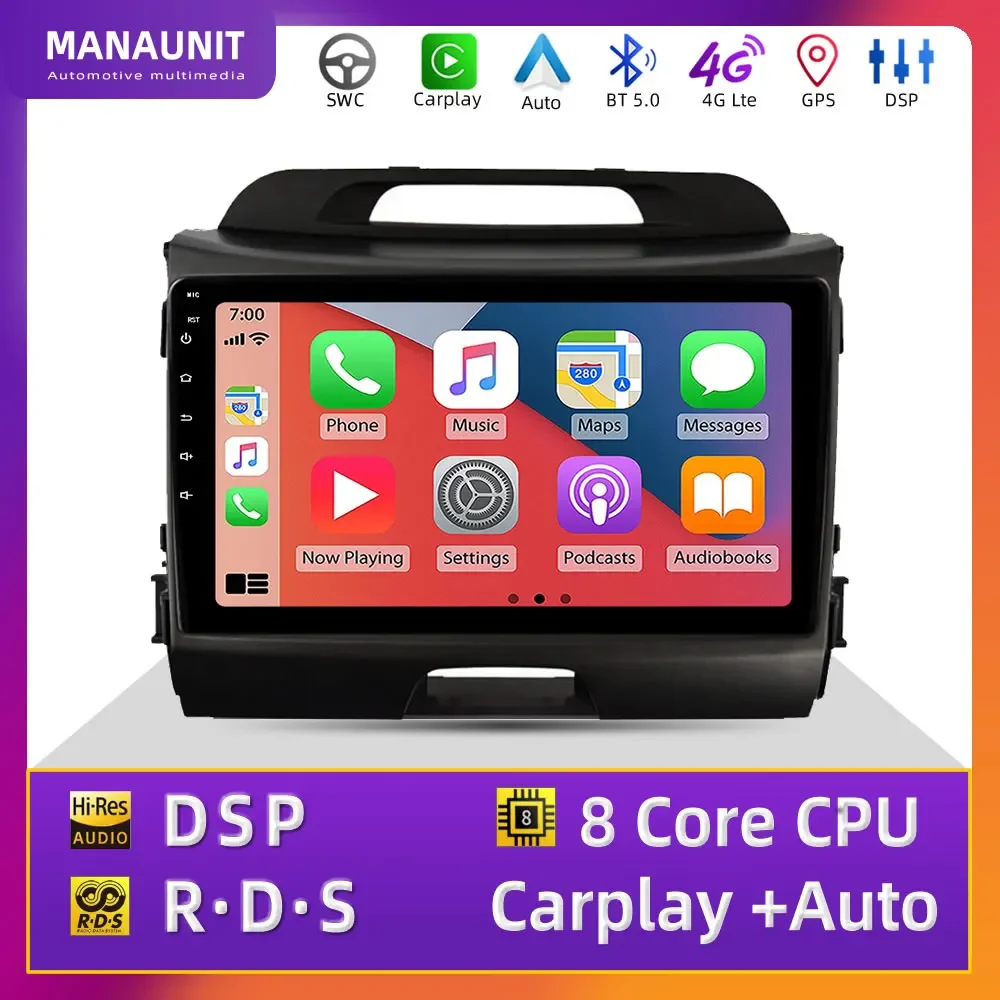 Dla KIA KX3 Seltos 2020-2023 Samochodowy odtwarzacz multimedialny Android Carplay Auto Radio Video Navigaion GPS DVD Stereo Jednostka główna DSP AM