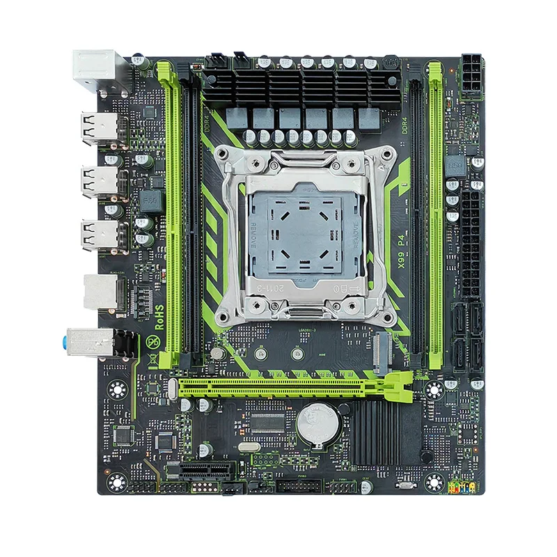 X99 P4 Computer Gaming Motherboard, LGA 2011, 3, E5, V3, V4 CPU, placa gráfica PCIEx16, NVME, M.2 SATA