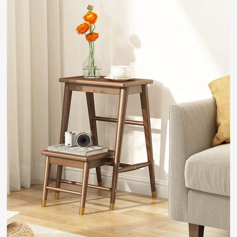 

Household Climbing Ladder Chair Solid Wood Folding Step Stool Multi-function 2 Step Ladder Stable Load-bearing Ladder Stool