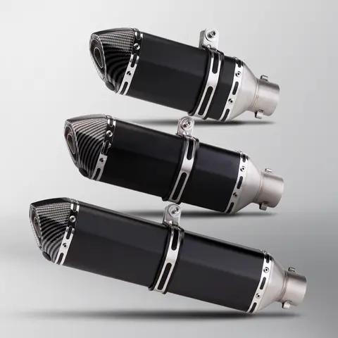머플러 수정이있는 51mm 범용 오토바이 배기관 Z400 250 R15 R3 ZX6R ZX10 K7 MT07 용 모토 크로스 머플러