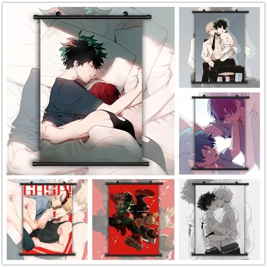 Boku No Hero Academia Yaoi Bakugou Katsuki Midoriya Izuku Todoroki Shoto Wall Decor Wall Art Picture Room Decor Home Decor