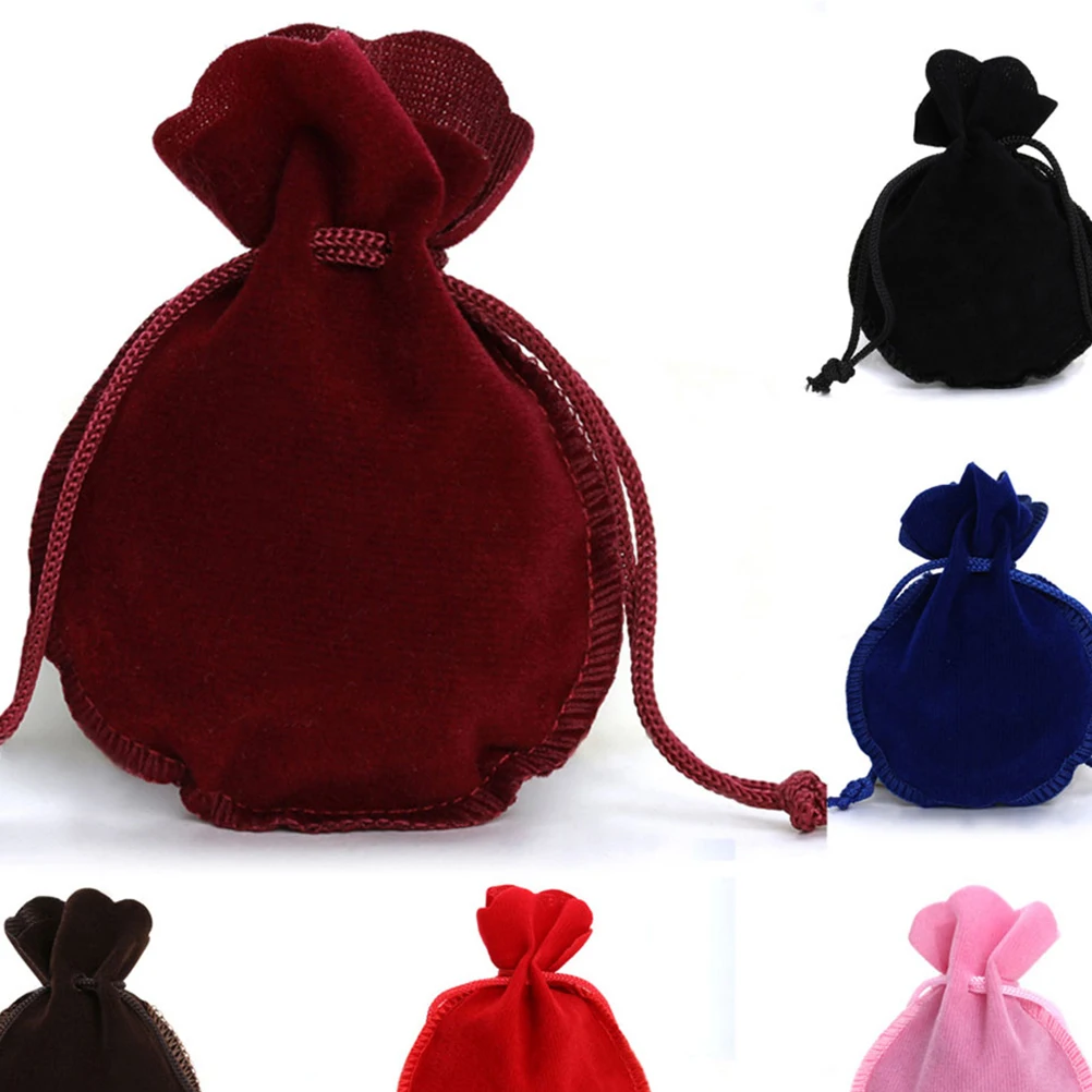 

20Pcs Elegant Gourd Jewelry Bags Flannel Drawstring Pouches Gift Storage Bags for Rings Bracelets Earrings Treats