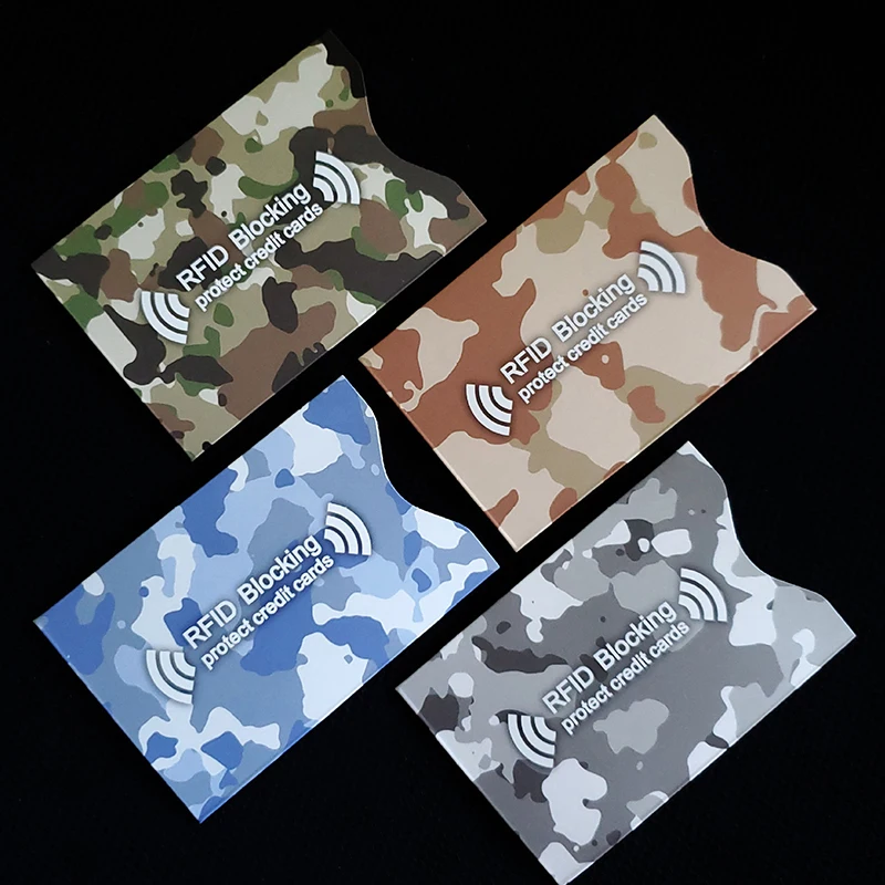 2Pcs Anti Theft Card Holder RFID Blocking NFC Signals Shield Secure For Credit Cards Passports Protector Card Protector Blocker