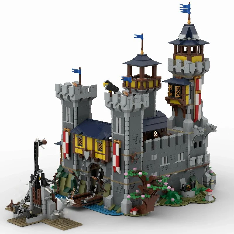 

2570PCS MOC Medieval Castle Building Blocks Rock Sentry Tower Modular Model with Figuren Assembly Puzzle Toys Kid Adult Gifts