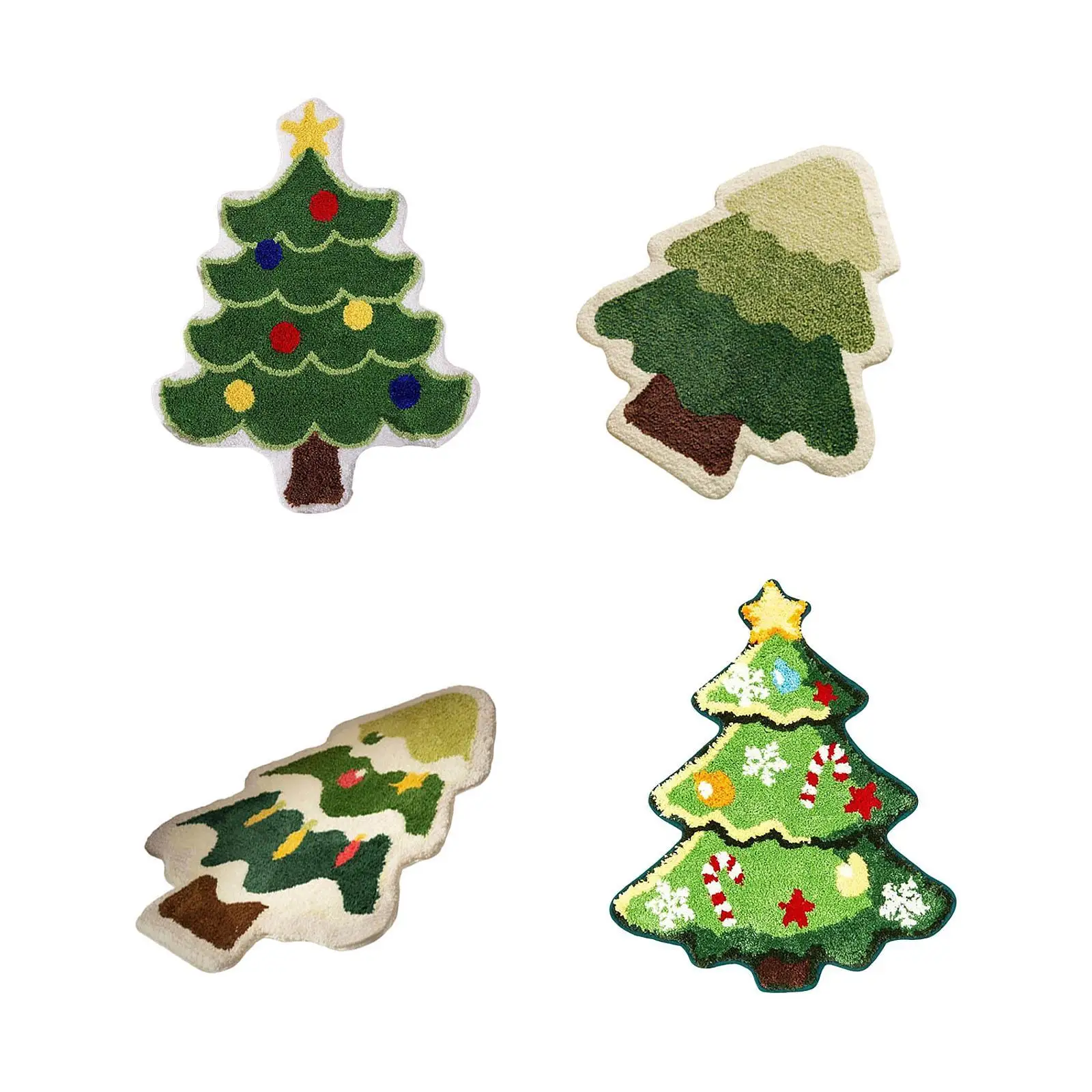 Christmas Tree Rug Nordic Gifts Sturdy Decorations Non Slip Bathtub Carpet