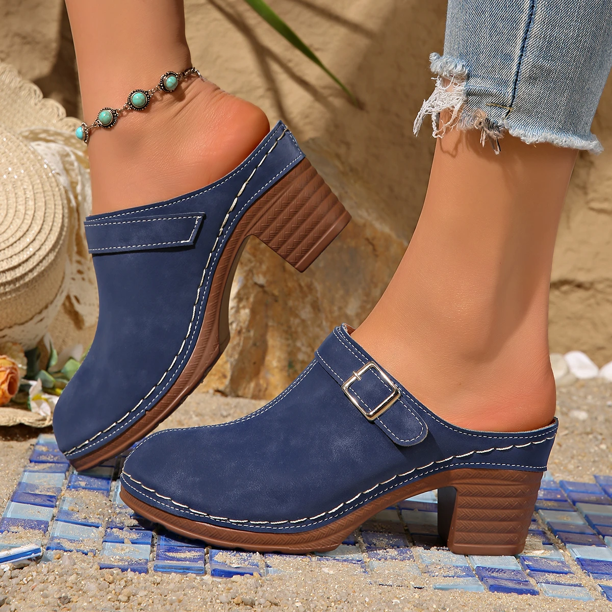 

Женские сандалии, босоножки на танкетке, женская обувь, летние тапочки разных цветов, босоножки на каблуке, летняя обувь Sandalias Mujer