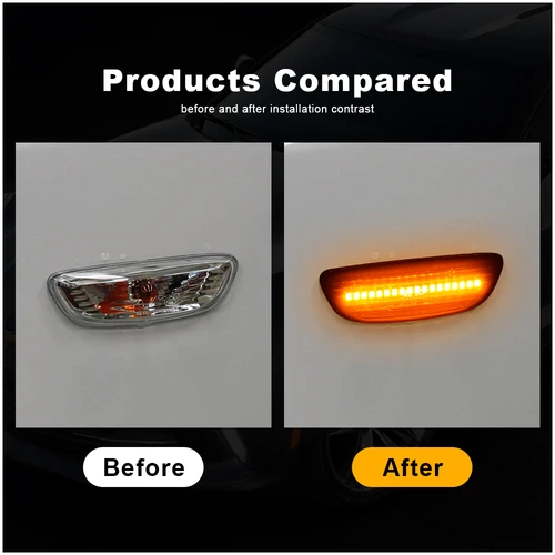 Imagen 2 del producto Para Kia Ri4 2017-2021 Freddy 2018 K22017 KX3 luz LED de intermitente de coche marcador lateral lámpara intermitente secuencial