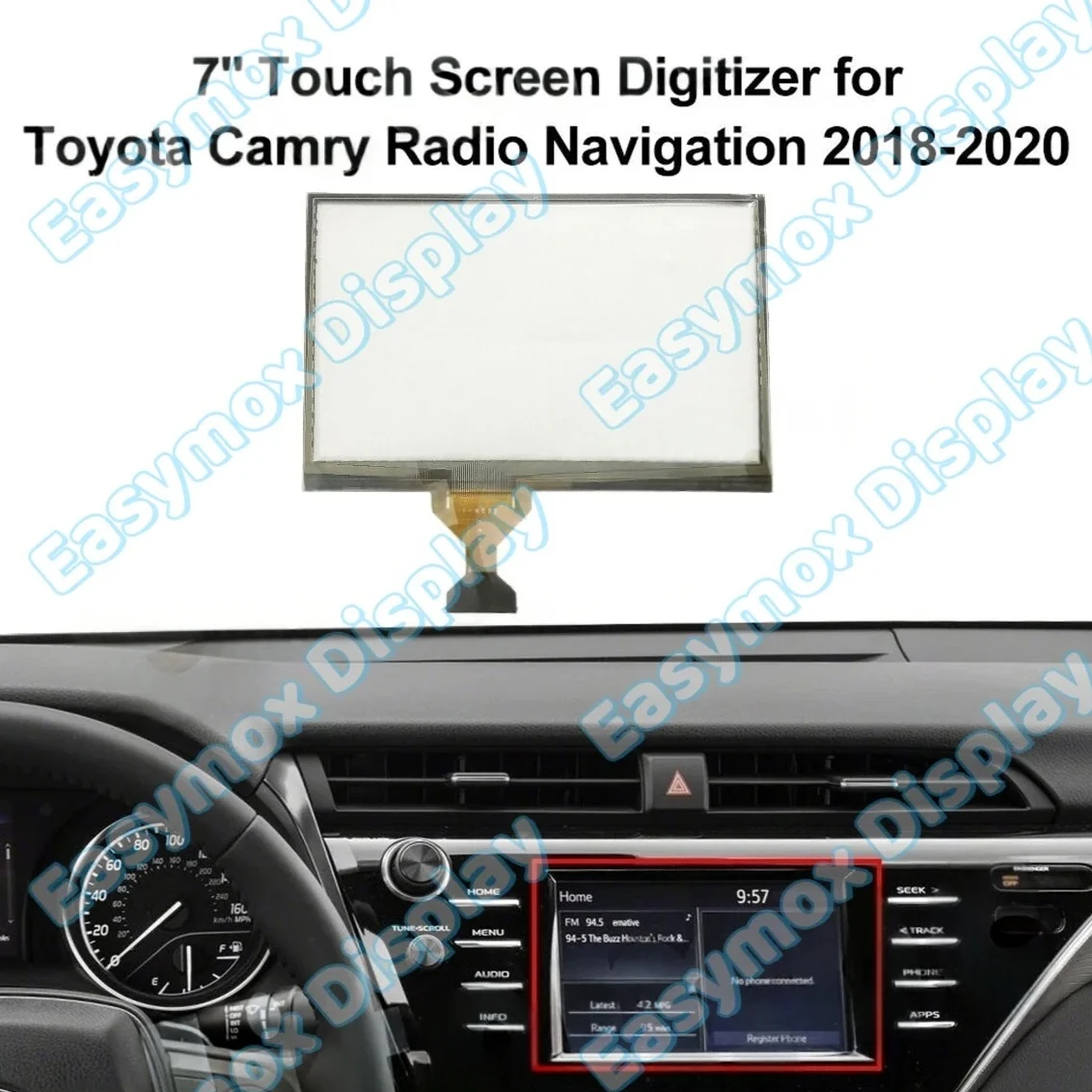 

7'' inch 50pin Touch Screen Digitizer For Toyota Camry Radio Navigation 2018-2020