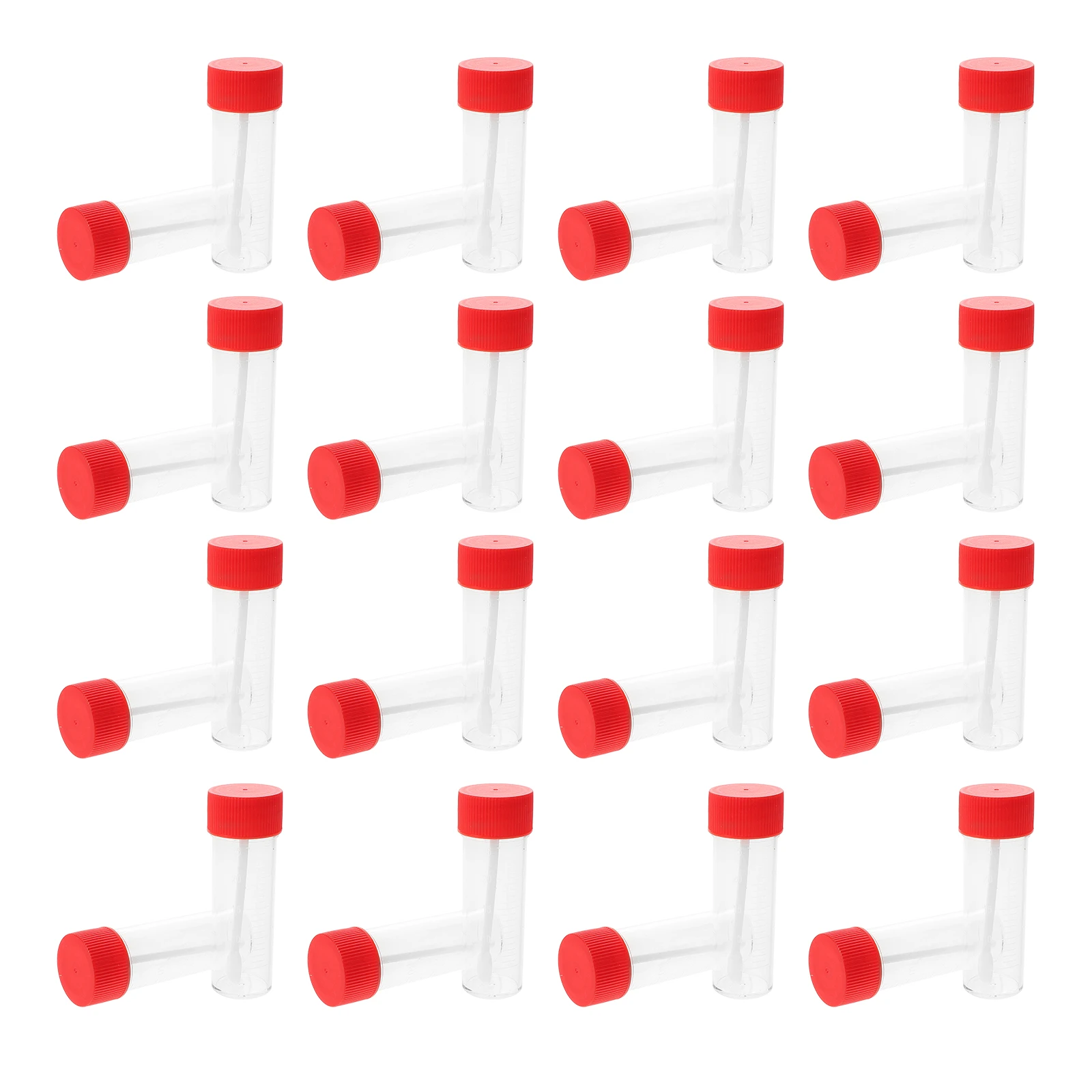 

50pcs Plastic Collection Bottles Specimen Cups Lids Stool Urine Testing Sample Containers Laboratory Medical Vet Use
