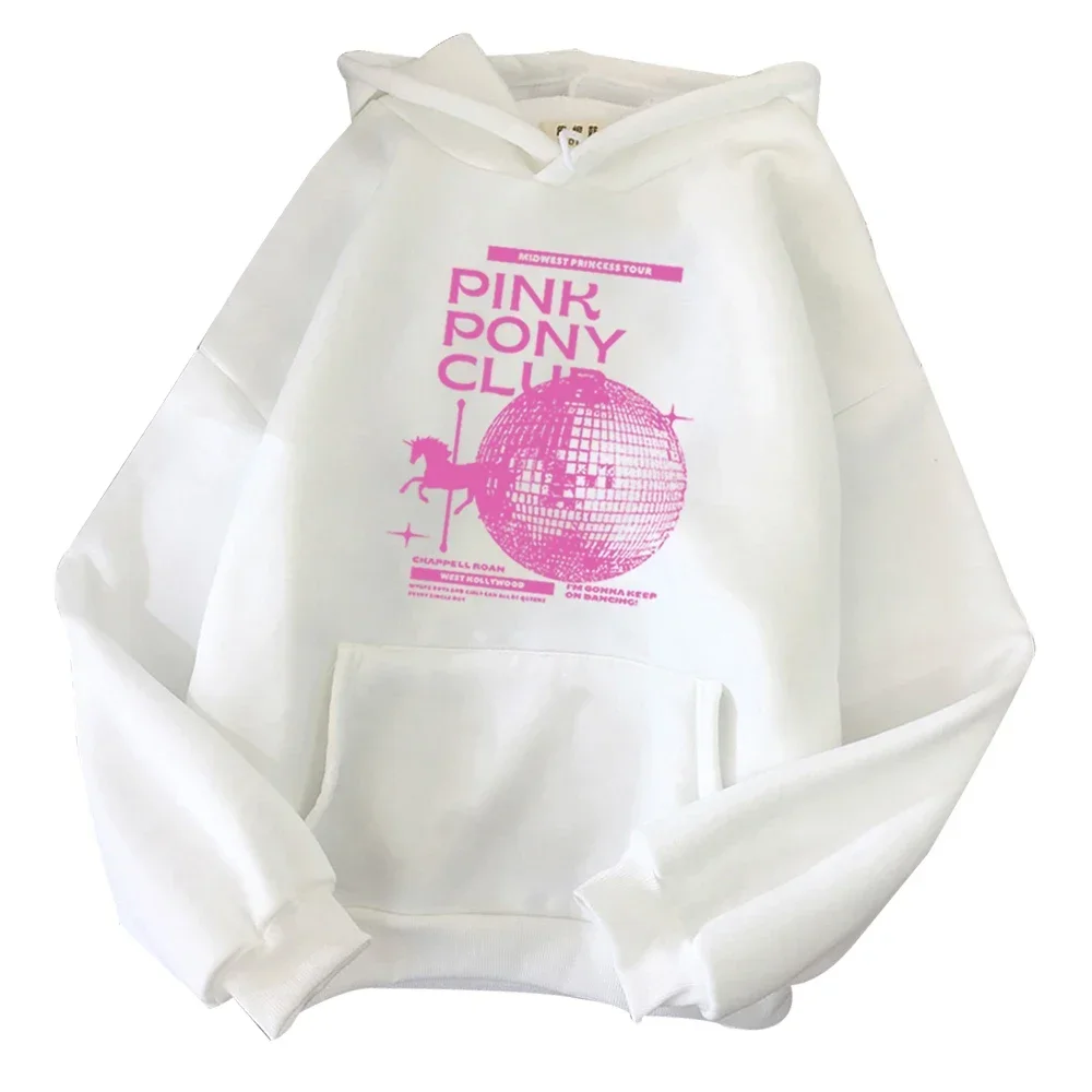 Chappell Roan Pink Pony Club Hoodie Chappell Roan Fan Gift Harajuku Pullover Tops Sweatshirt  hoodie bape  promo