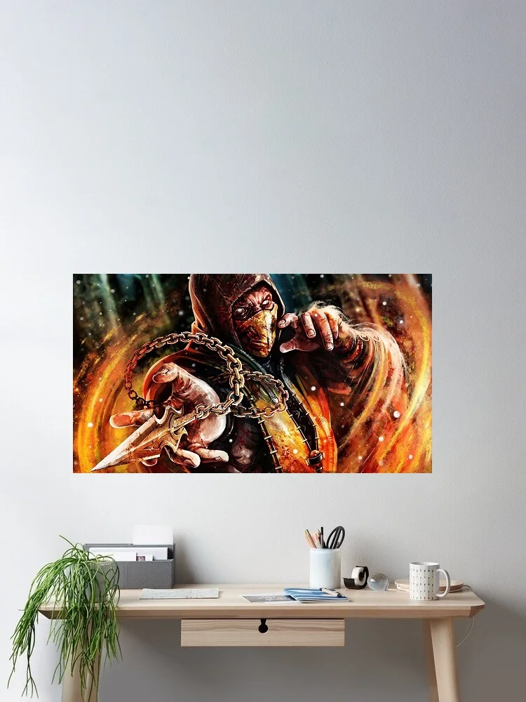 Mortal Kombat, Print Art Canvas Poster, For Living Room Decor, Home Wall Picture