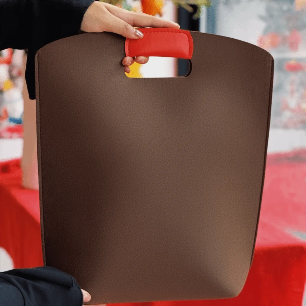 

High Quality Solid Color Felt Bag Eco-Friendly Reusable Utility Tote Portable Large Capacity Gift Bag Corporate Welfare
