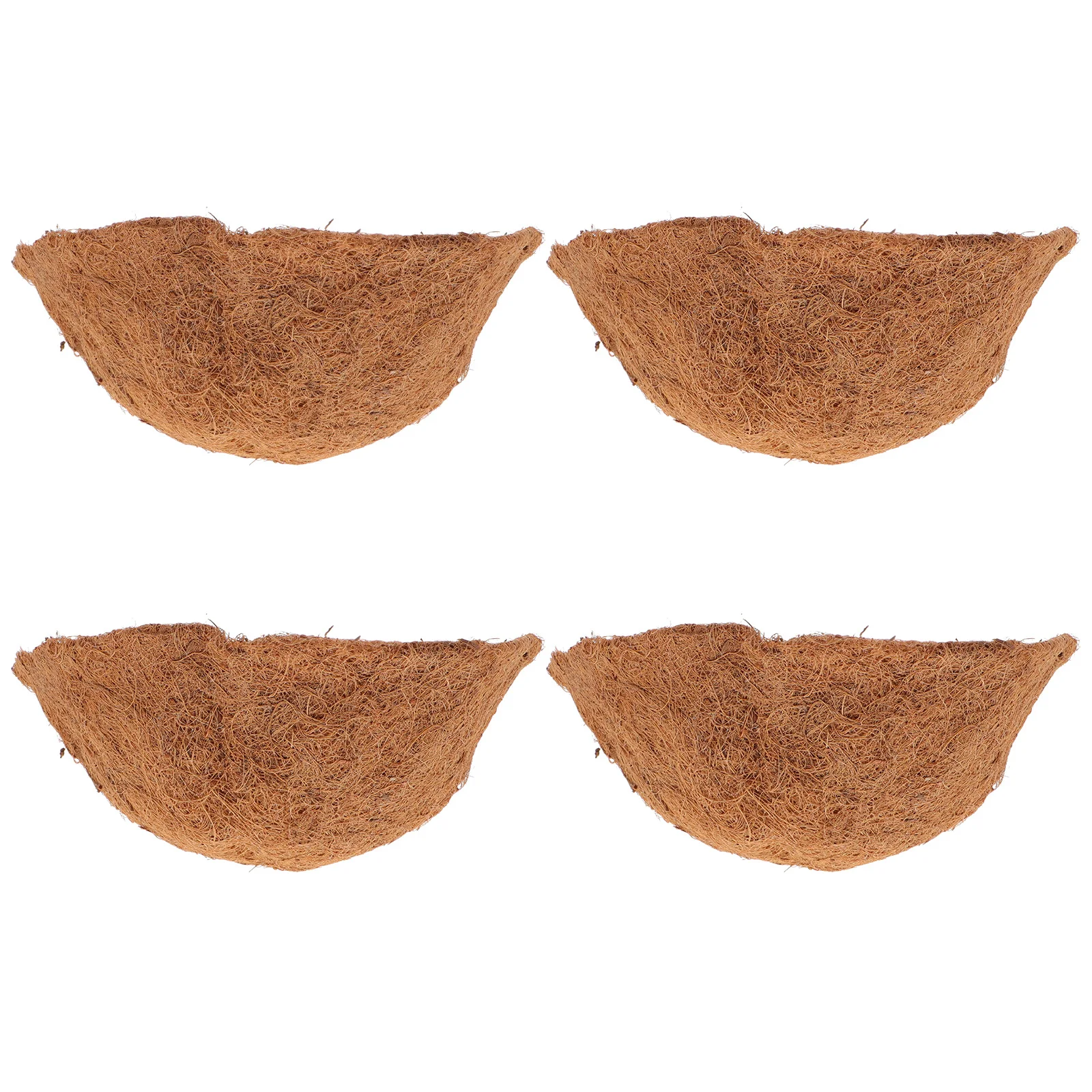 

4 Pcs Coconut Fiber Hanging Basket Liners for Planters Pot Felt Replacement Decor Yard Accessories