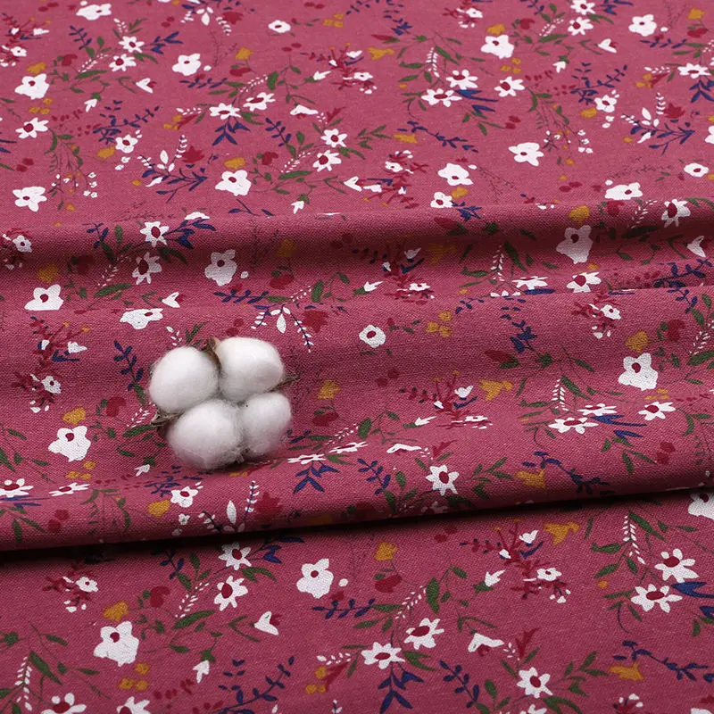 Bohemian Cotton Linen Printed Fabric Curtain Tablecloths Sofa Sewing Cloth Material DIY Handmade Patchwork Fabrics 100*145cm