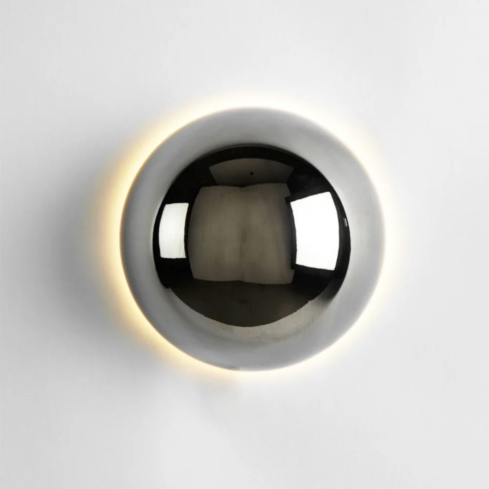 Modern Sphere Wall Sconce 6.3 Inch Round Ball Light With Backlit Glow Effect Fixture For Bedroom Living Room Hallway Led lights