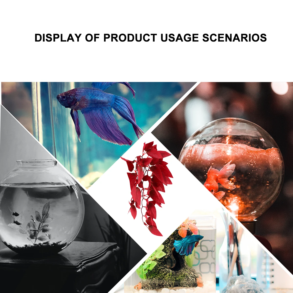 

Purple Lifelike Rattan Aquarium Plants Resin Material Safe Fresh Saltwater Fish Tank Decor Easy Clean Vivid Landscape