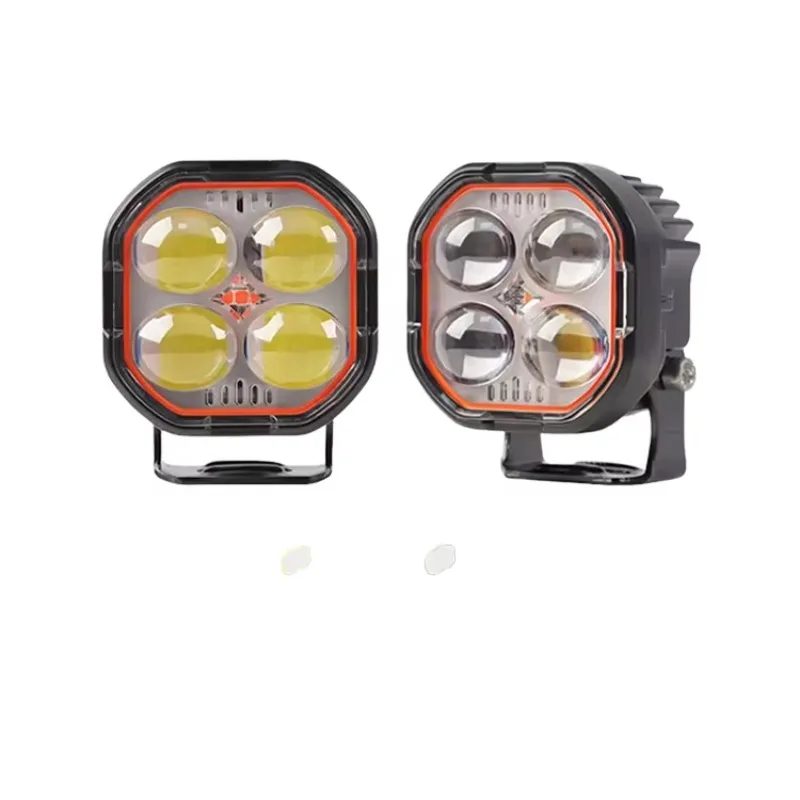 Mini 5D Spotlight 5D White Yellow Red Fog Lamp Super Bright 12V 24V Car LED Pods Work Light New for Off-Road ATV & Motorcycle