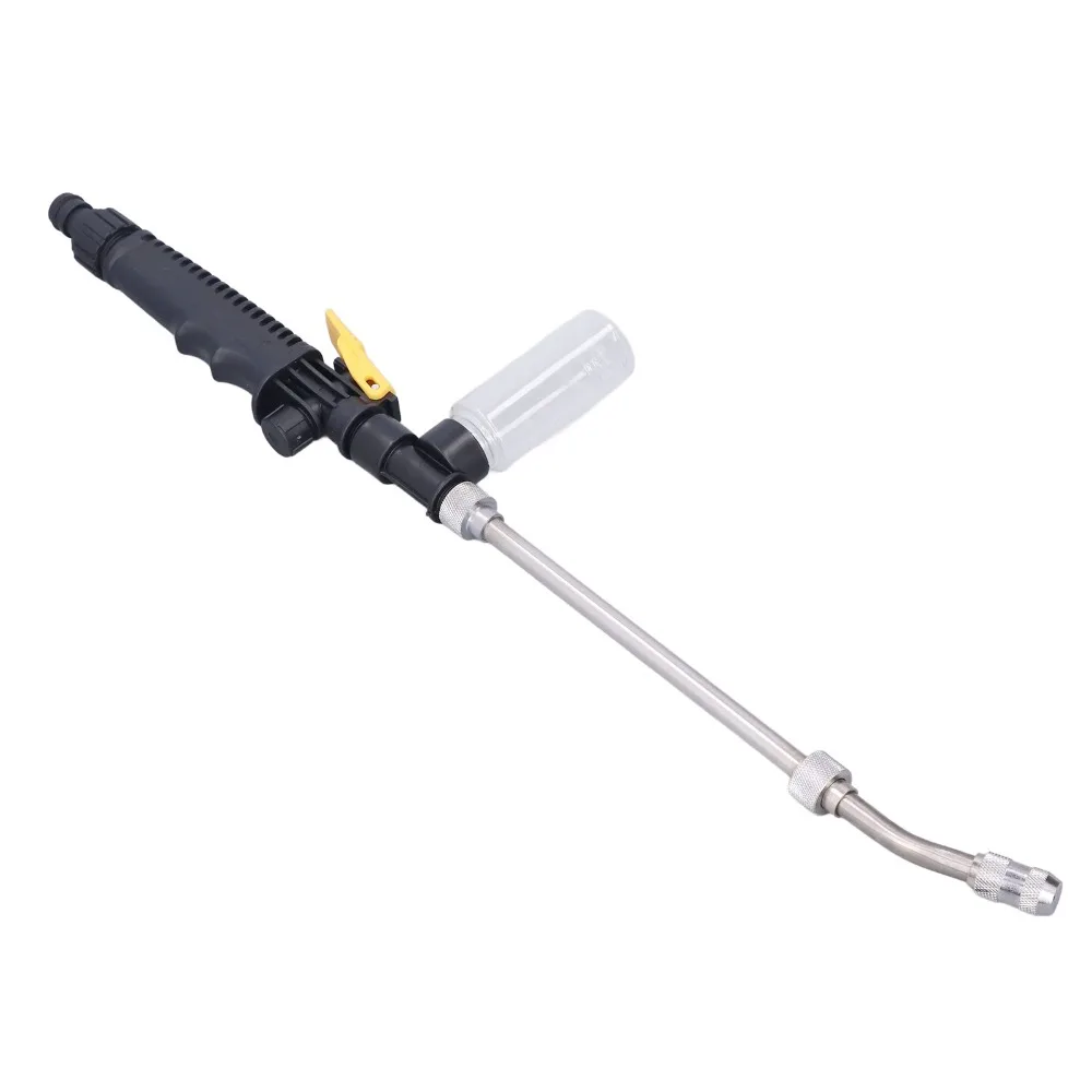 Durable Plastic,stainless Steel Jet Washer Black Adjustable Water Sprayer Detachable Long Wand Jet Nozzle Washer Plant Watering