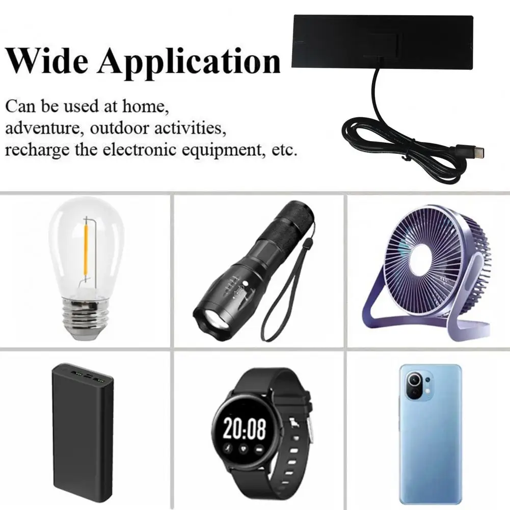 Power Bank Solar Panel Portable Solar Panel 1w 5v Solar Panel Charger Board High Efficiency Portable Power Bank Type-c for Phone view 3
