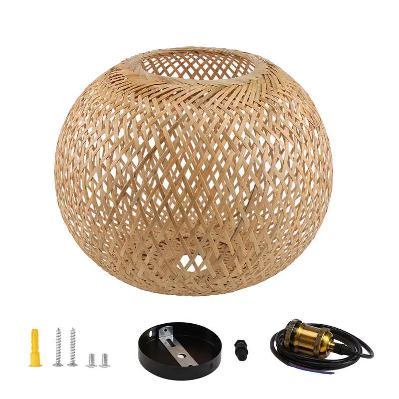 

Woven Bamboo Pendant Light Chandelier Rattan for Living Room Bar Retro Woven Pendant Light-A50M