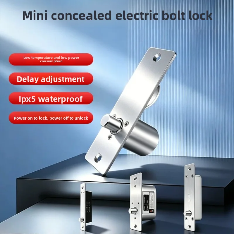 KOB Mini Electric Plug in Lock Stainless Steel Waterproof Mini Access Control Electromagnetic Control Lock Small Electronic Lock