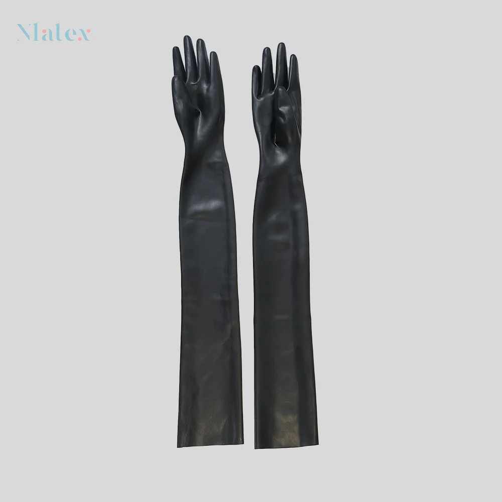 Stylish Unisex Latex Long Gloves - Durable, Natural Material, Versatile Use