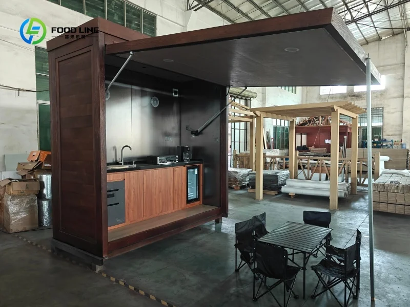 Stainless Steel or Aluminium BBQ Outdoor Kitchen Cooker Customizable Design Movable House Use Kitchen
