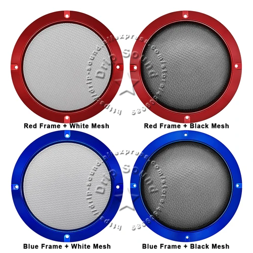 1 Uds. Para cubierta de parrilla de altavoz de 2 ""/3""/4 ""/5""/6,5 ""/8""/10 ""pulgadas red de conversión de Audio círculo decorativo protección de malla metálica 6H