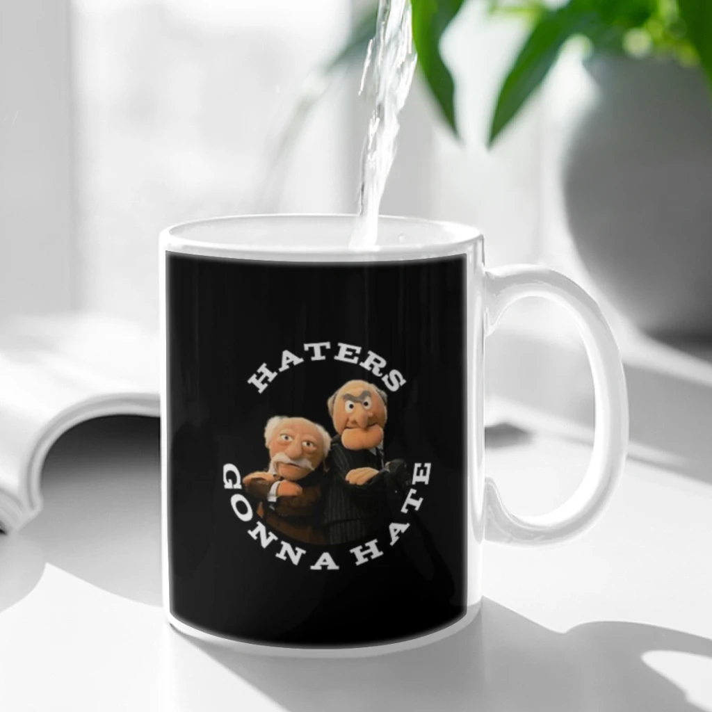 Statler and Waldorf  Coffee Coffee Milk Cup Mocha Cat Panda Bear Couple Christmas Mug Kawaii Cups Original Mugs  11oz