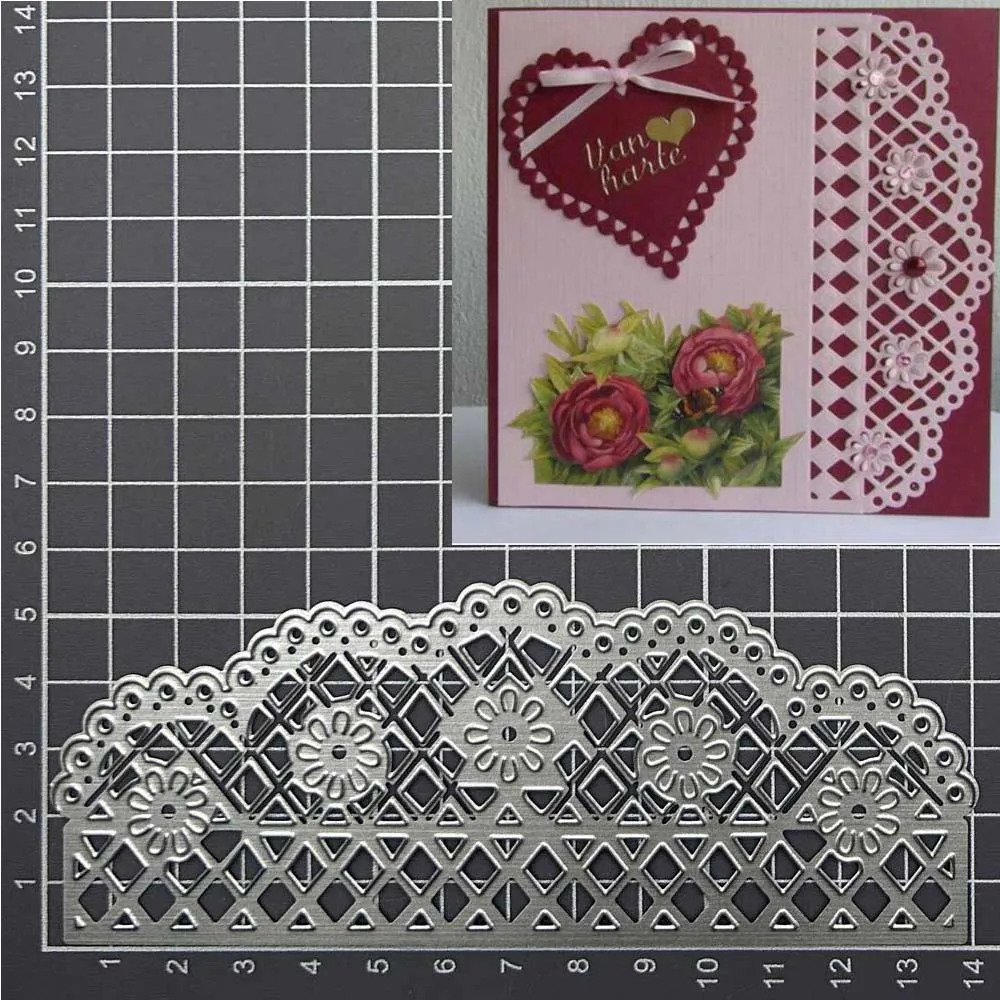 Flower Lattice Dot Edge Metal Cutting Dies DIY Scrapbooking decoration Album Paper Card Embossing workmanship