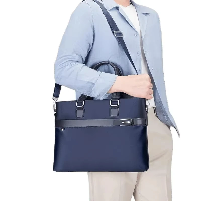 Nuova borsa da uomo in tela impermeabile di grande capacità, borsa a tracolla, borsa a tracolla, valigetta, accessorio da uomo elegante e pratico