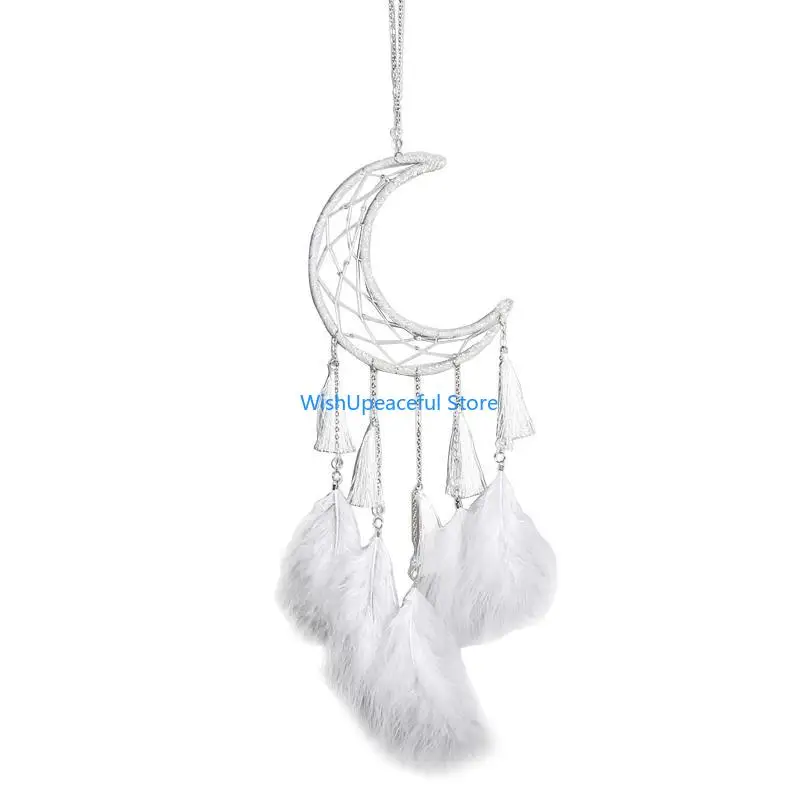 34YA Dream Catcher with White Macrame Wall Hanging for Vintage Wedding Home