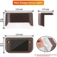 4/8/12pcs LED Solar Step Lamp Outdoor Garden Lights Solar Stair Light Waterproof Fence Lamp Decoration for Patio Path Deck Stair