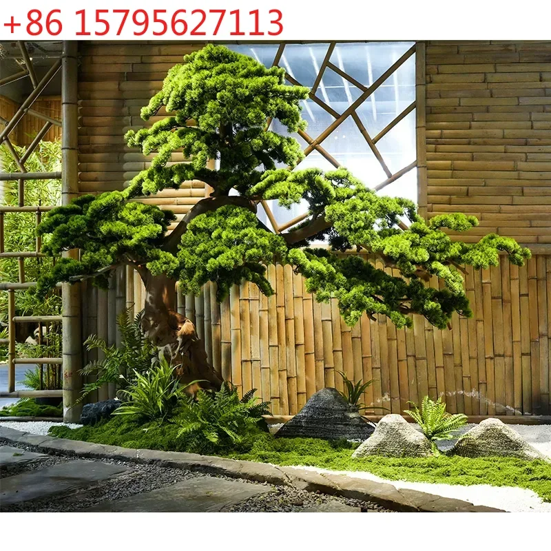 

Искусственное дерево Бонсай «Пихта» (Podocarpus Macrophyllus), большое, для декора прихожей, зеленое, в китайском стиле