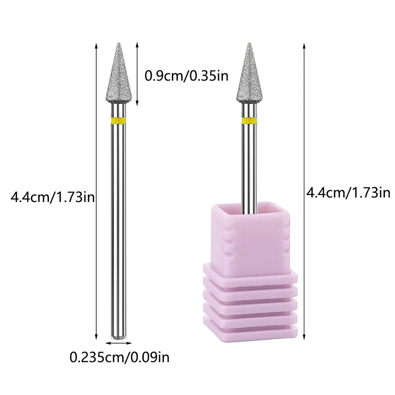 Foret à Ongles Portable en Carbure de Tungstène, Embout Triangulaire, Outil de Manucure, pour Retirer le Gel des Ongles, Nettoyage, 1 Pièce