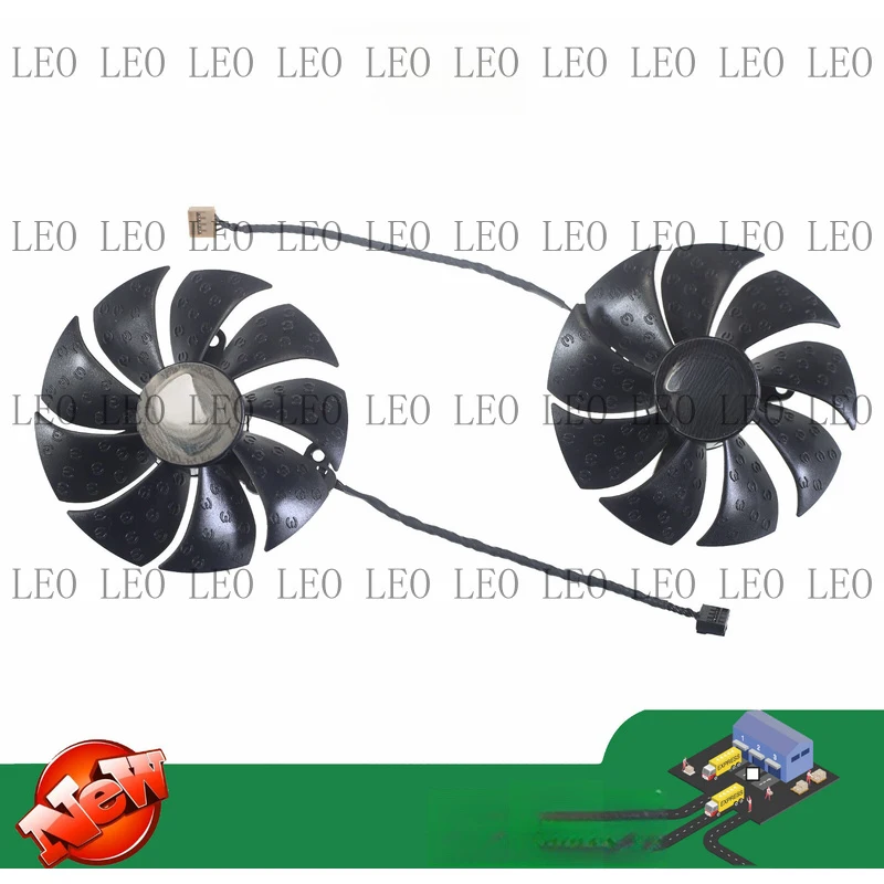 

SS 2PCS GPU Cooling Fan For EVGA RTX 3050 3060 3060ti XC Black Original logo