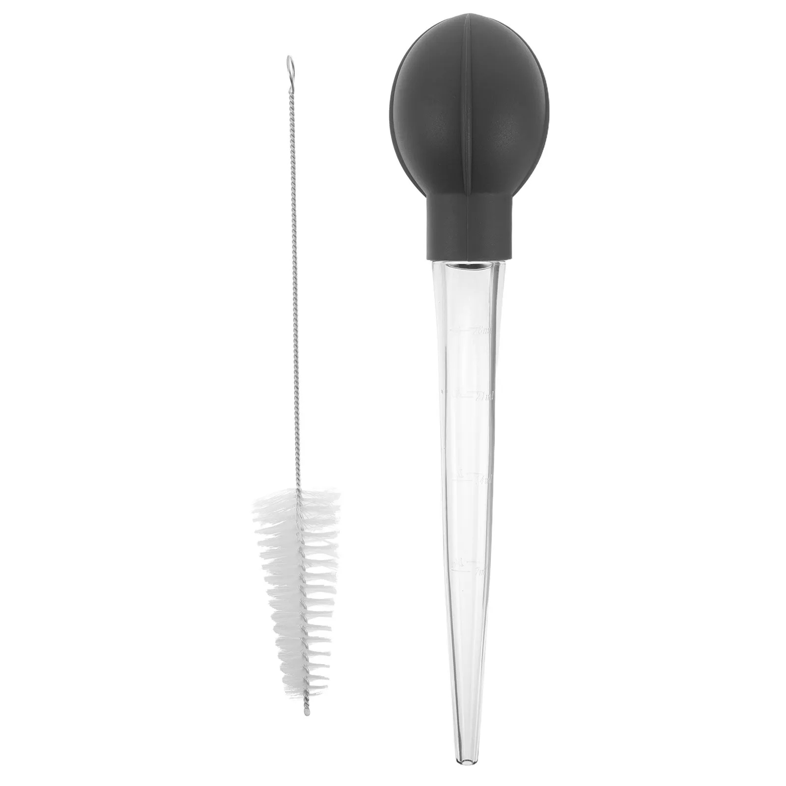 1Set Turkey Baster Silicone Bulb Accurate Marinade Injector Essential Cooking Tool for Meat Poultry Kitchen Injector Syringe