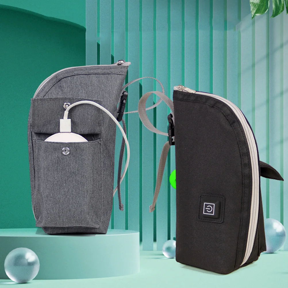 سيارة المحمولة زجاجة الطفل دفئا معزول حقيبة زجاجات تستخدم في الرضاعة مادة لينة السفر تخزين حليب الثدي سستة تصميم واقية #4