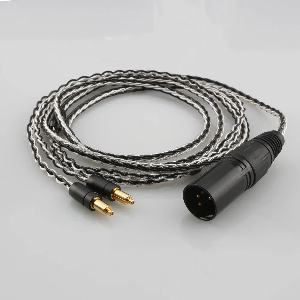 

Audiocrast 2.5mm 4.4mm XLR 3.5mm HiFi 8 Core Silver Plated Black Earphone Cable For Shure SRH1540 SRH1840 SRH1440