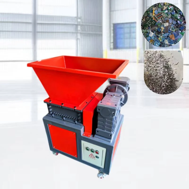 Small Silent Thin Steel Iron Wire Shredder 3/4/5.5/7.5kw Mini Metal Plastic Crusher Copper Tube Shredding Machine