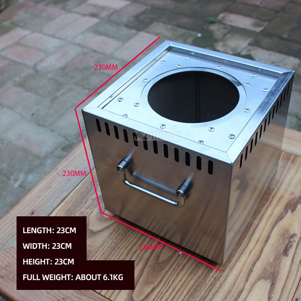 2025 버전 장작 버너 캠핑 치열한 화재 스토브 안뜰 요리 스토브 휴대용 바베큐 버너