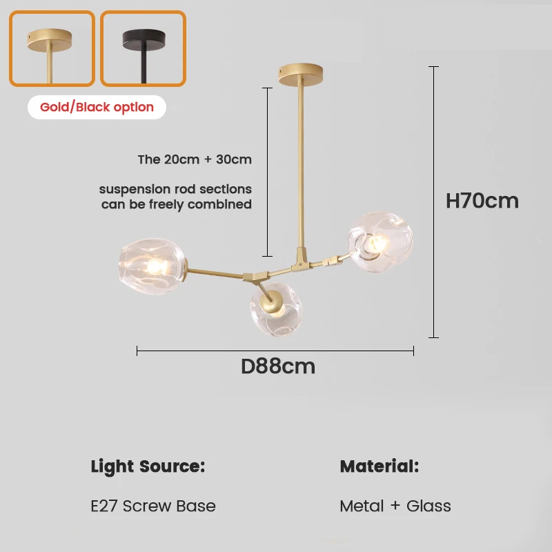 Glazen hanglampen Keuken Eetkamer Eiland Woonkamer Hanglamp Kroonluchters Moderne Bubble Slaapkamer Decoratie Verlichting