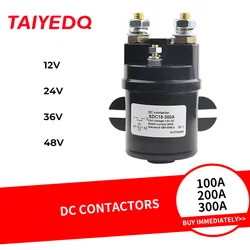 DC Contactor SDC15 100A 200A 300A Starter Power Relay 6/12/24/36/48/60/72/84/120V for Car Electric Forklift Trucks