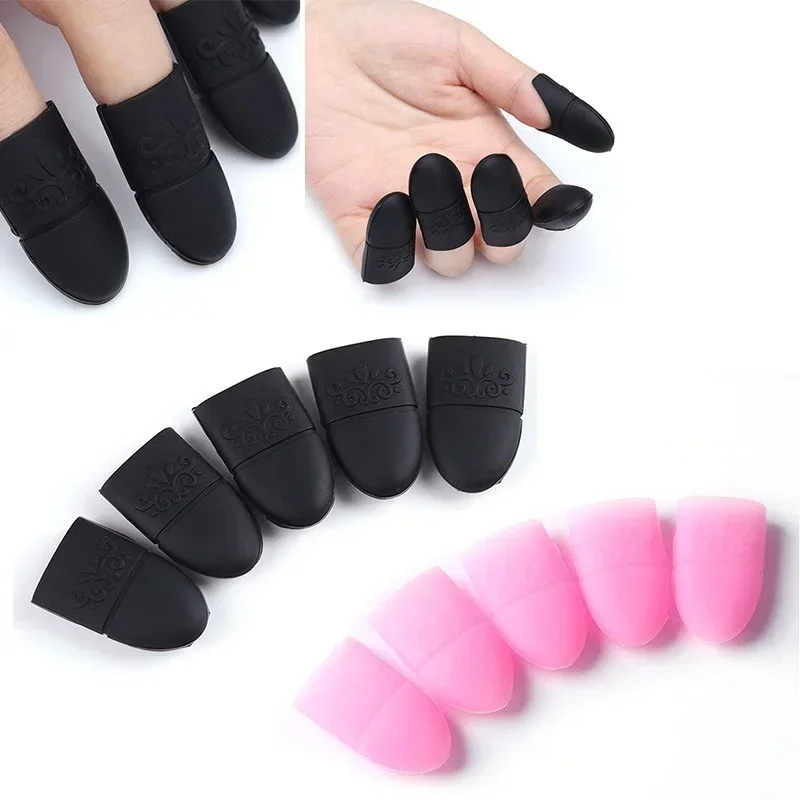 Pinces à Ongles en Silicone pour Dissolvant de Verhéritage Gel UV, Outil Rond, Lingettes, Accessoires de Manucure