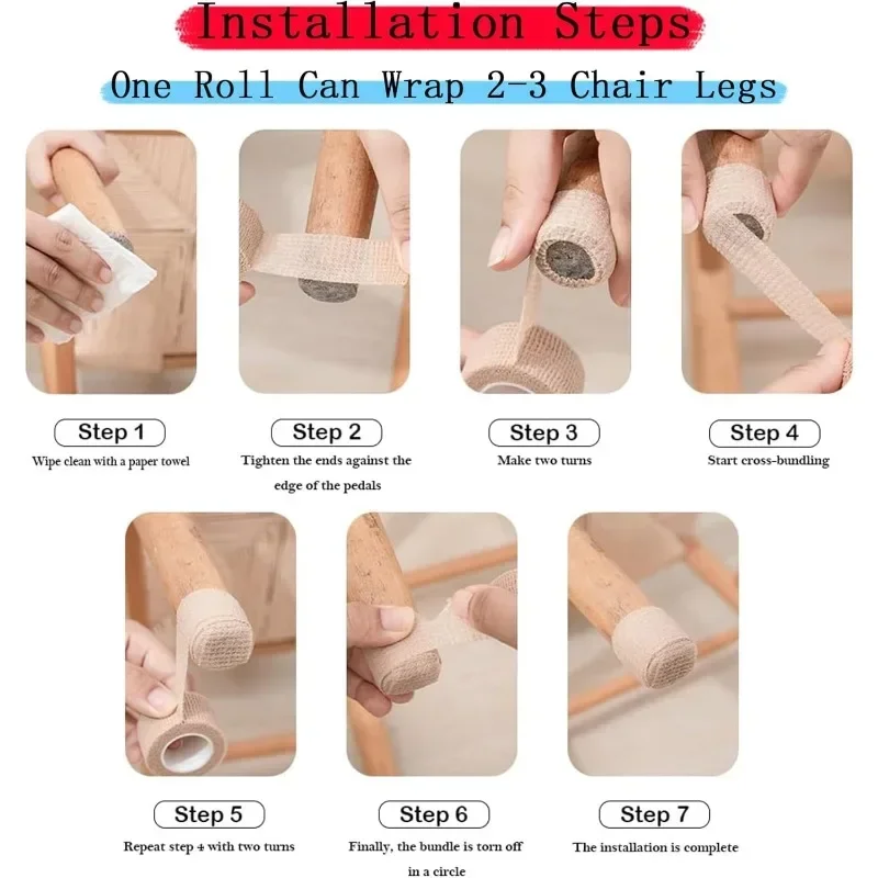 Self Adhesive Table Leg Protection Felt Foot Cover Floor Protective Cover Silent Anti Slip Furniture Pad Multifunctional Tape - view 3