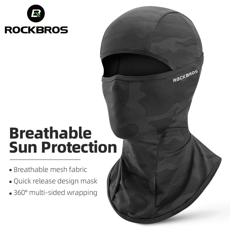 ROCKBROS maska ​​rowerowa pełna twarz ochrona UV maska ​​rowerowa letnia kominiarka kapelusz szosowy szalik rowerowy oddychający sprzęt outdoorowy